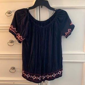 LOFT embroidered off the shoulder top